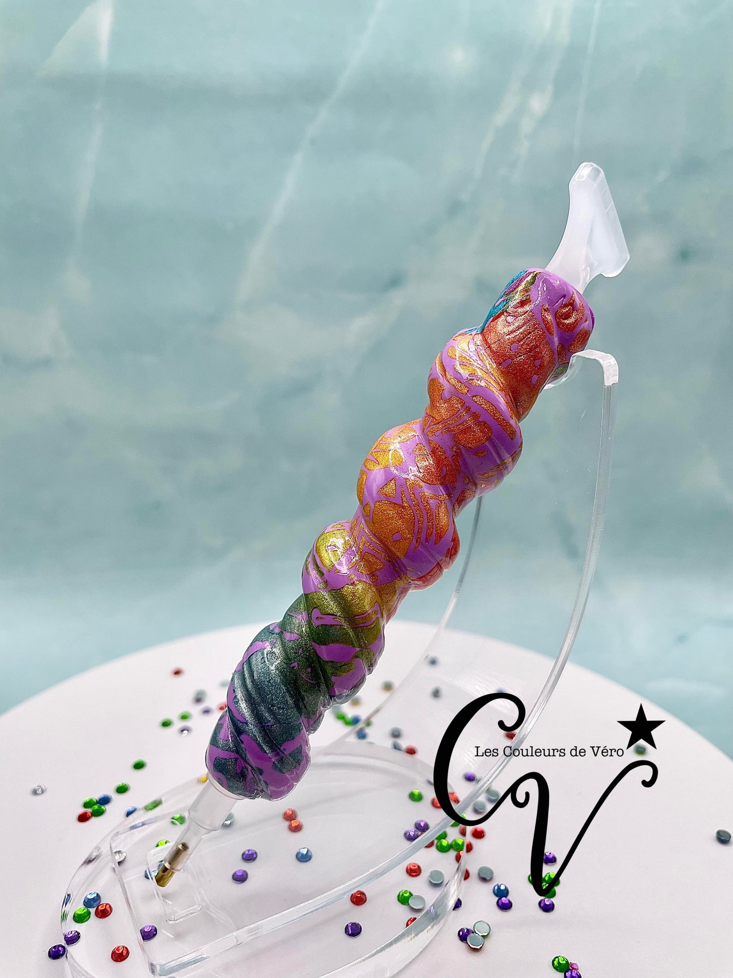 Ergonomic spiral diamond painting stylus/pencil; Very light, unbreakable, comfortable, unique (non-reproducible) Handmade!