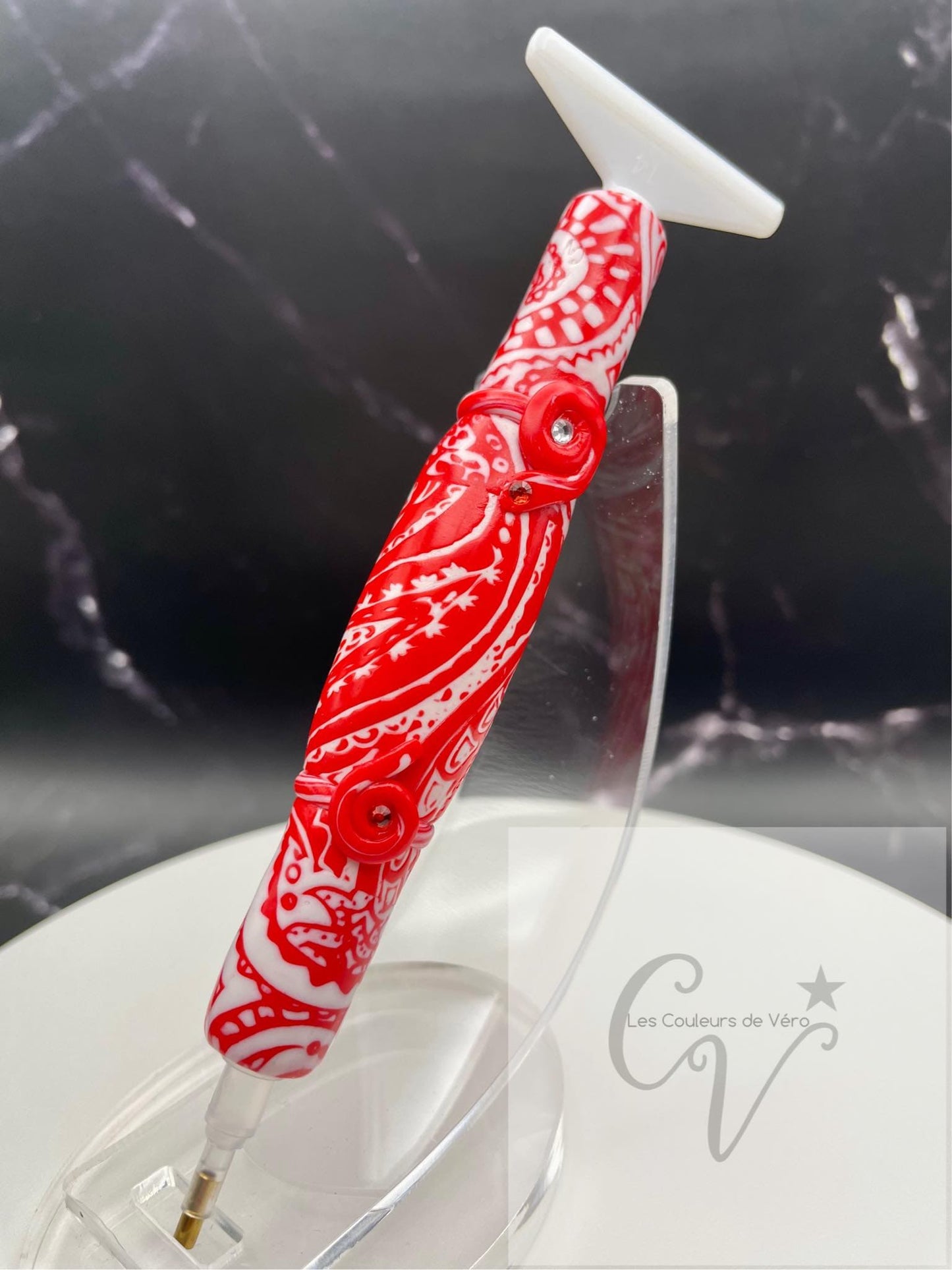 Ergonomic diamond painting stylus/pencil; Very light, unbreakable, comfortable, unique (non-reproducible) Handmade!