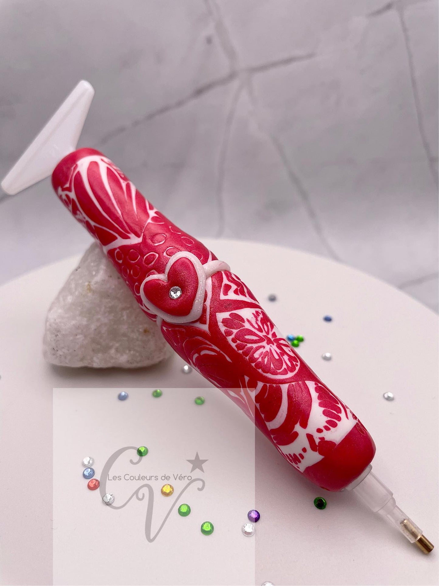 Ergonomic diamond painting stylus/pencil; Very light, unbreakable, comfortable, unique (non-reproducible) Handmade!